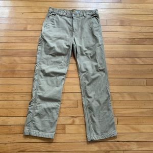 Carhartt Men’s Relaxed Fit Lined Work Pants- Khaki 33x30